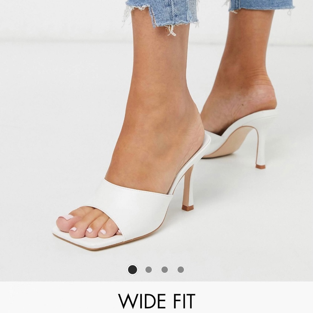 Public Desire Wide Fit Square Toe Heel Sandal